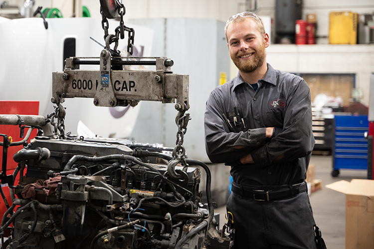 Wadsworth Service Technician - Sam - with engine