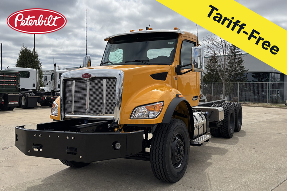 Yellow 2025 Peterbilt 548