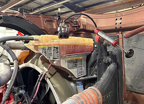 Coolant drain, fill and pressure test