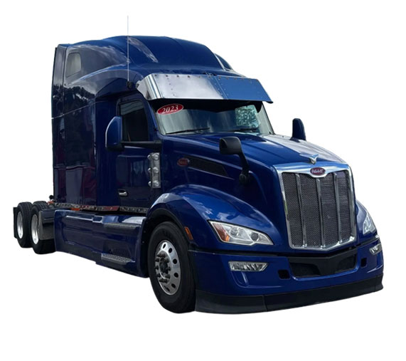 Blue 2023 Peterbilt 579