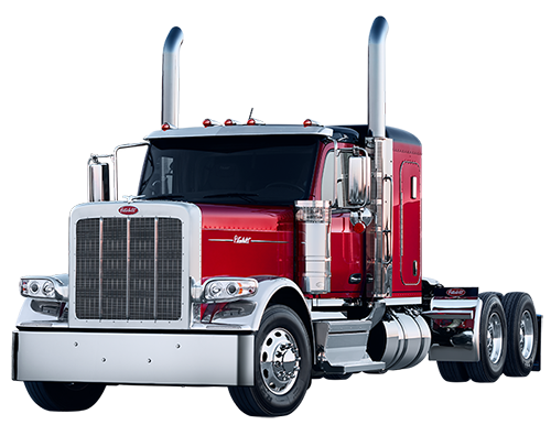 Red Peterbilt truck