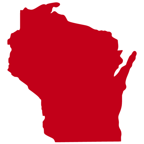 Map of JX Truck Center locations in Wisconsin including Waukesha, Madison, and Green Bay