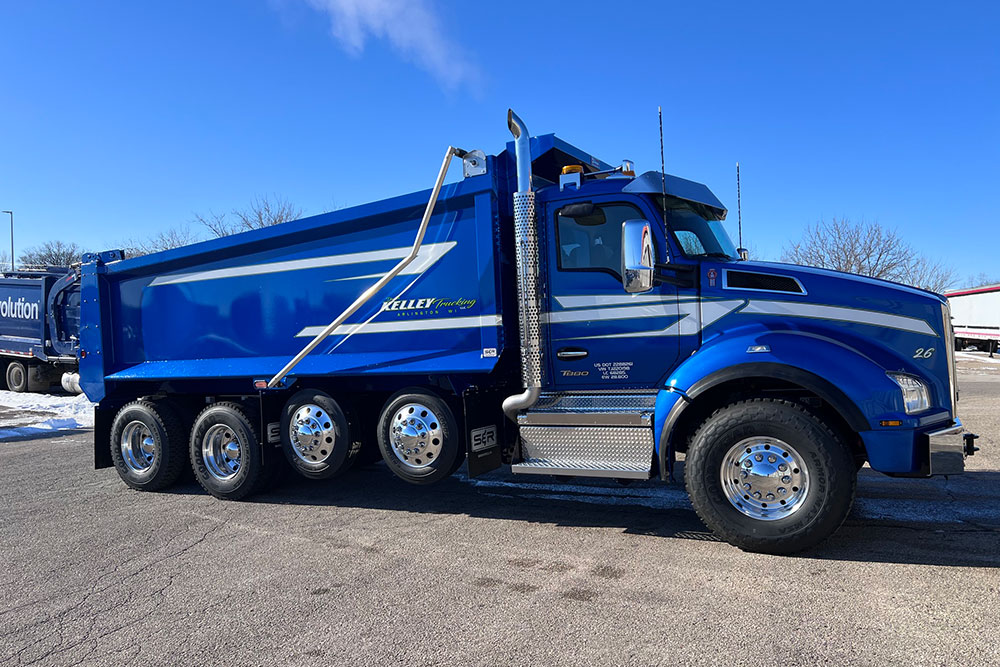 Dump truck graphics by JX Truck Center
