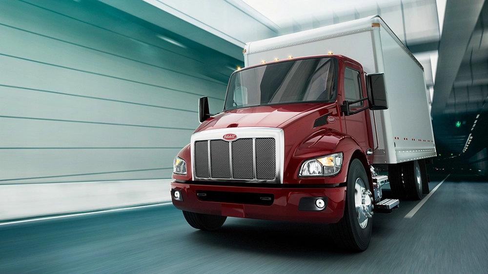 Used Peterbilt 536 delivery truck exterior view