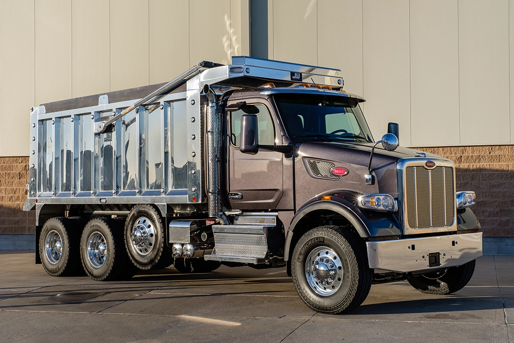 New Peterbilt 567 heavy-duty vocational truck profile view