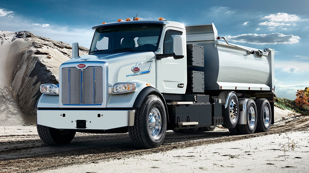 Used Peterbilt 567EV electric chassis exterior view