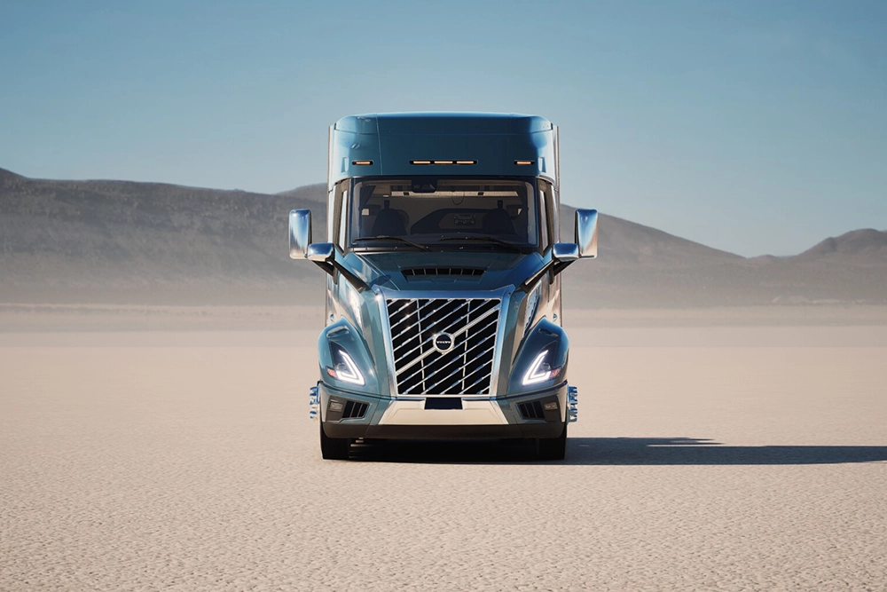 New Volvo VNL 640 chassis and fairings exterior view