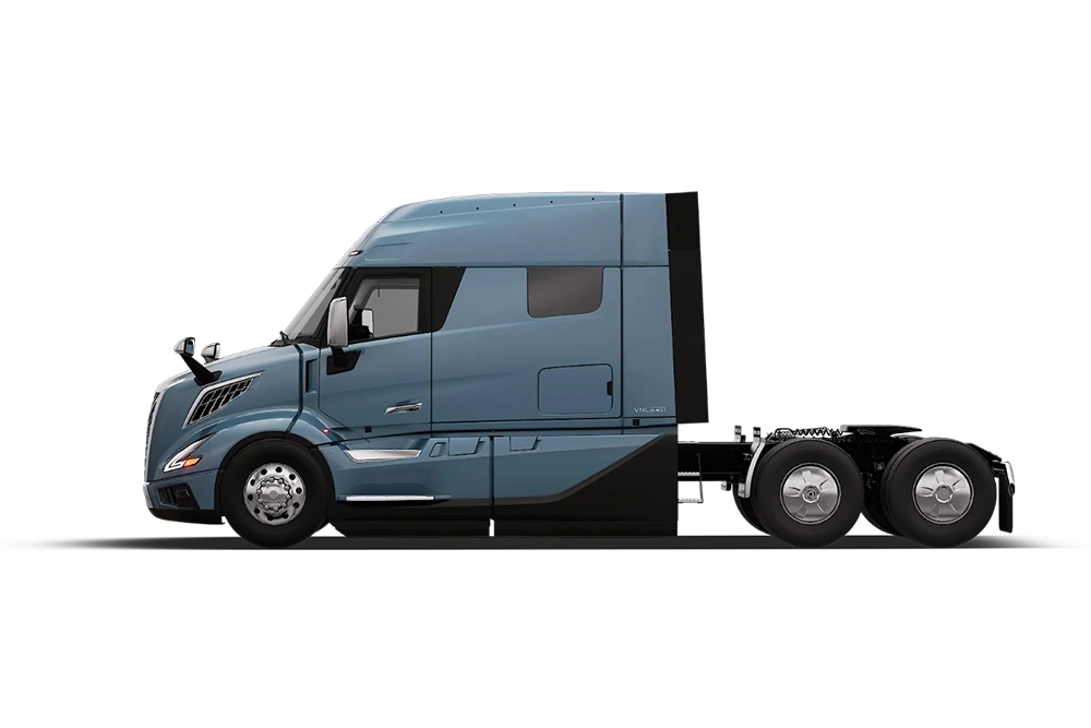 New Volvo VNL 840 mid-roof sleeper truck front exterior view