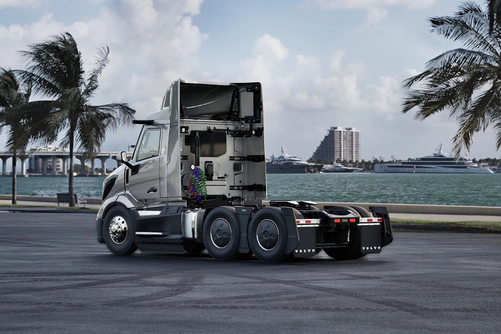 New Volvo VNR 300 rear day cab view