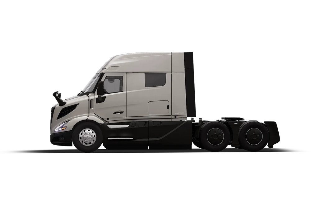 New Volvo VNR 640 mid-roof sleeper truck front exterior view