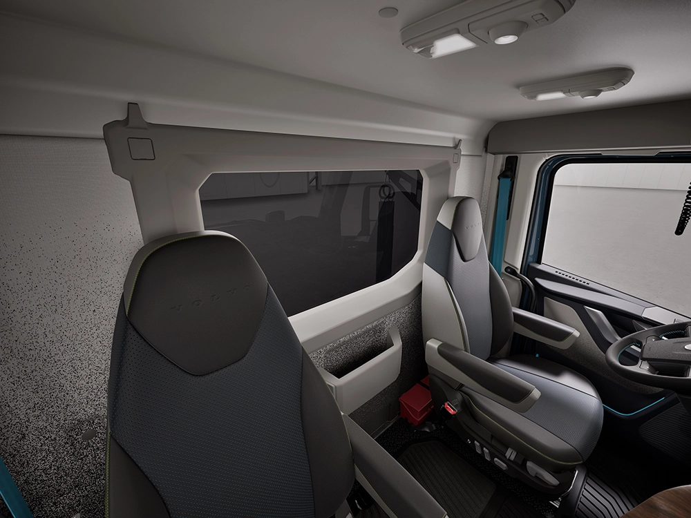 New Volvo VNL 300 driver cockpit and dashboard view