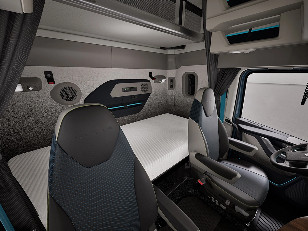 New Volvo VNL 440 driver cockpit and dashboard view