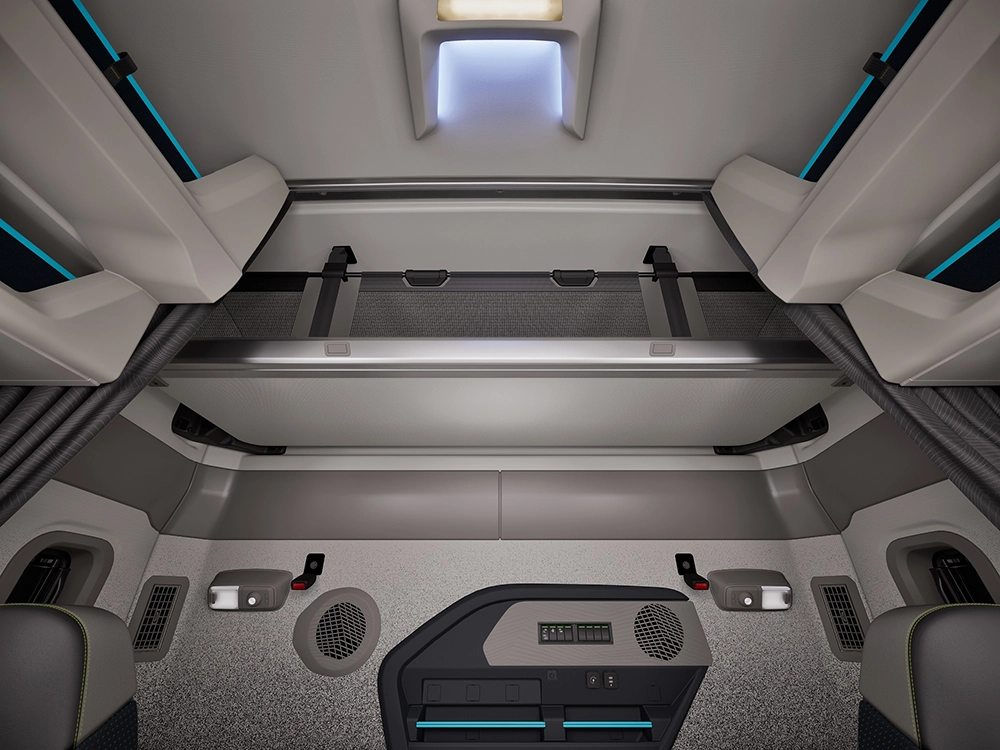 New Volvo VNL 440 mid-roof sleeper interior living space