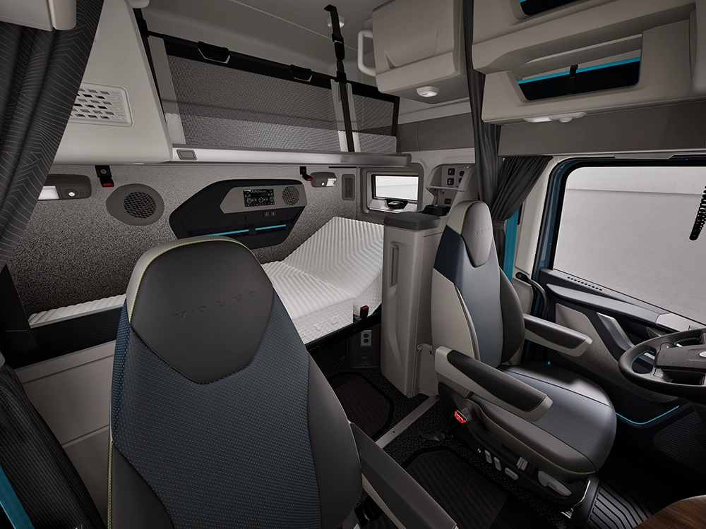 New Volvo VNL 640 driver cockpit and dashboard view