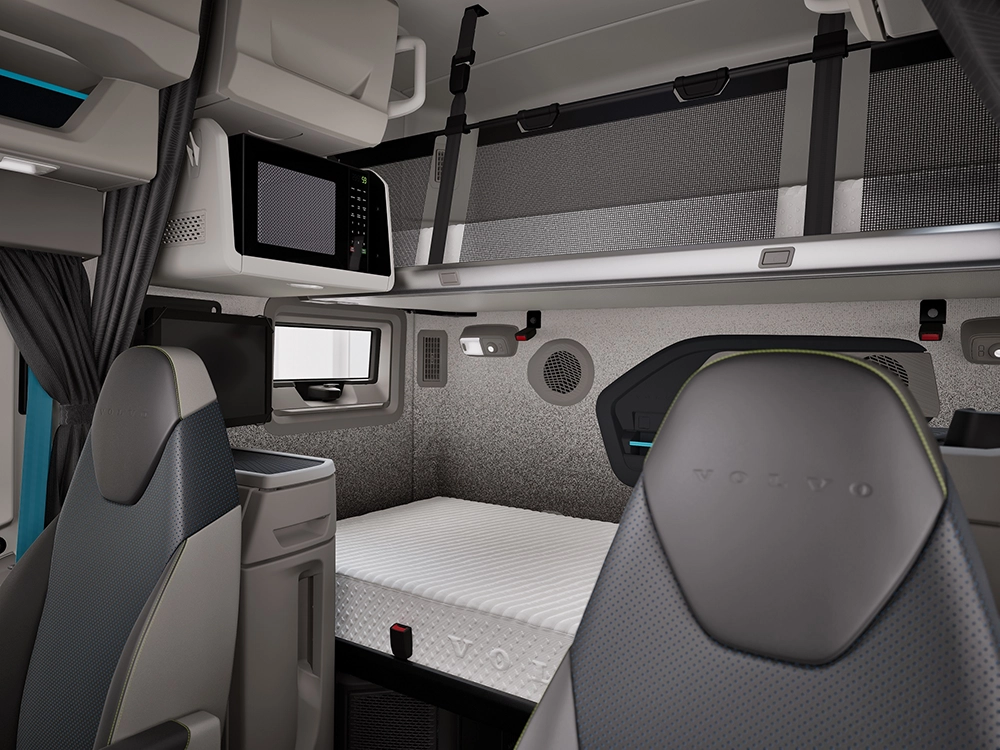 New Volvo VNL 640 mid-roof sleeper interior living space