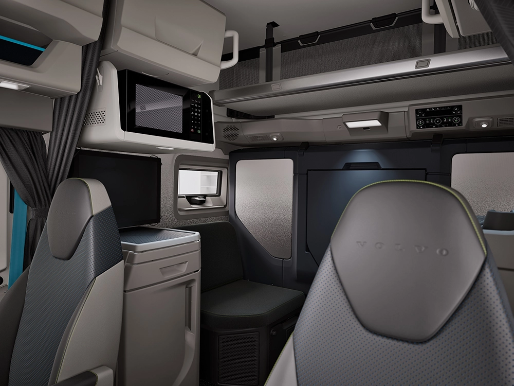 New Volvo VNL 840 mid-roof sleeper interior living space