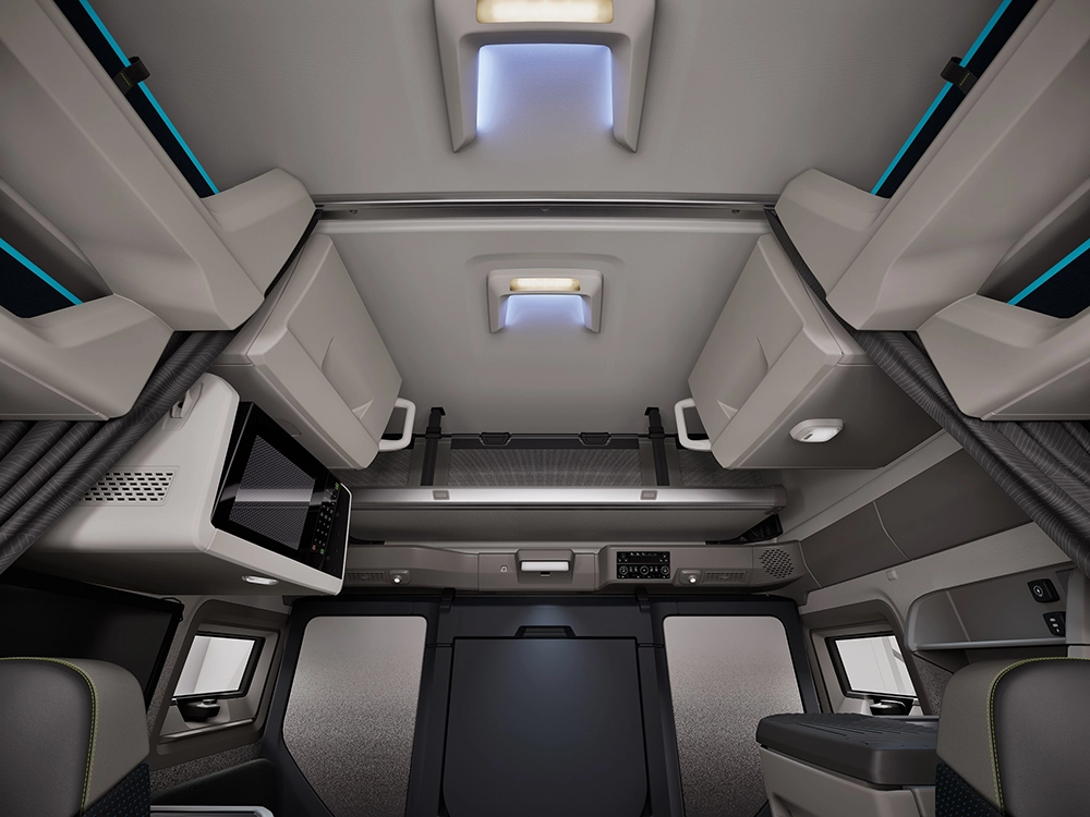 New Volvo VNL 840 seating and interior trim details