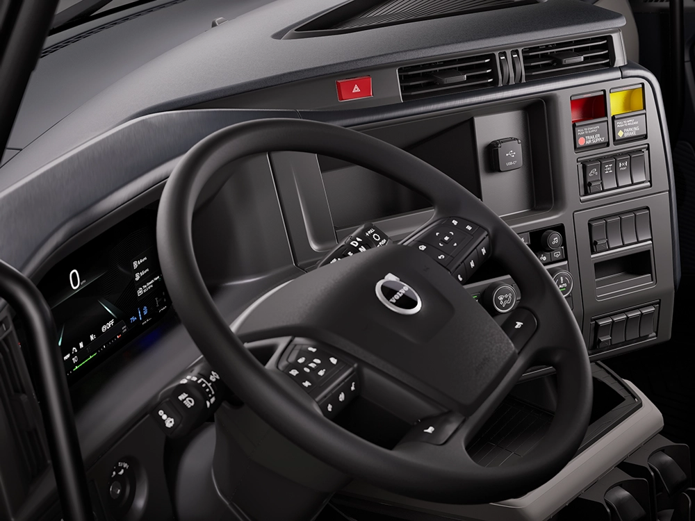 New Volvo VNR 300 digital display cluster and controls