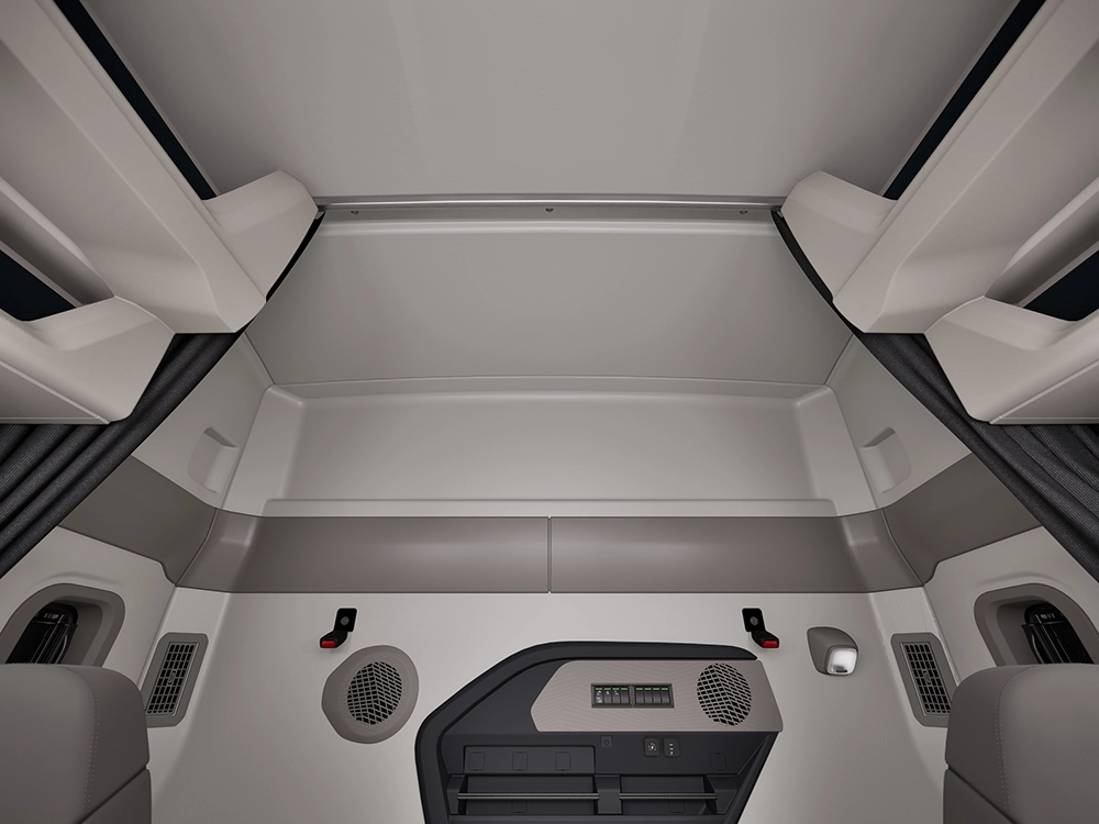 New Volvo VNR 440 flat-roof sleeper bunk space