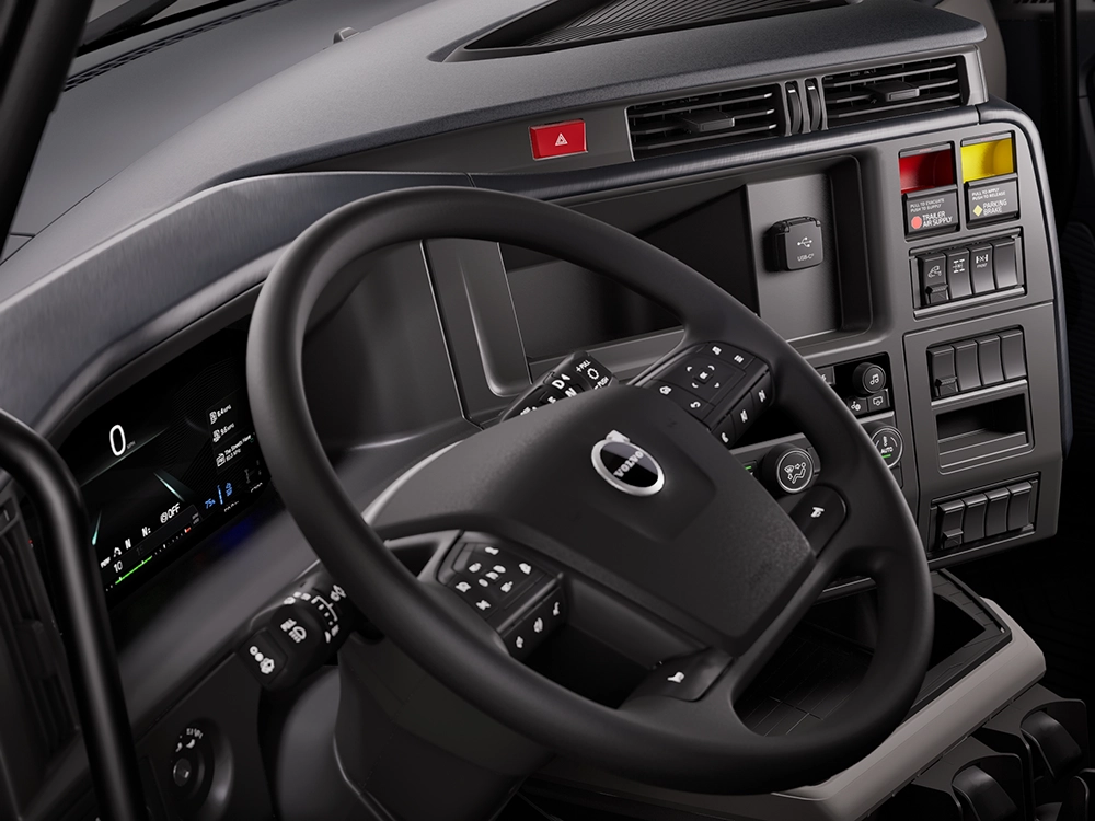 New Volvo VNR 640 sleeper bunk and overhead storage cabinets