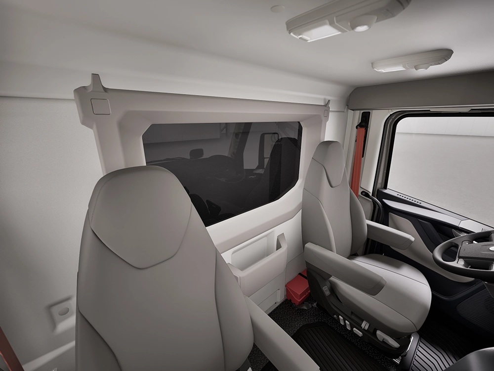 New Volvo VNR Truck driver cockpit and ergonomic dashboard view