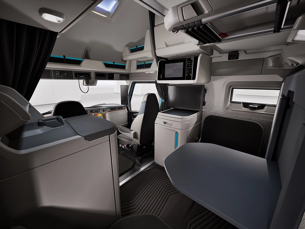 Used Volvo VNL 860 sleeper cab living space view