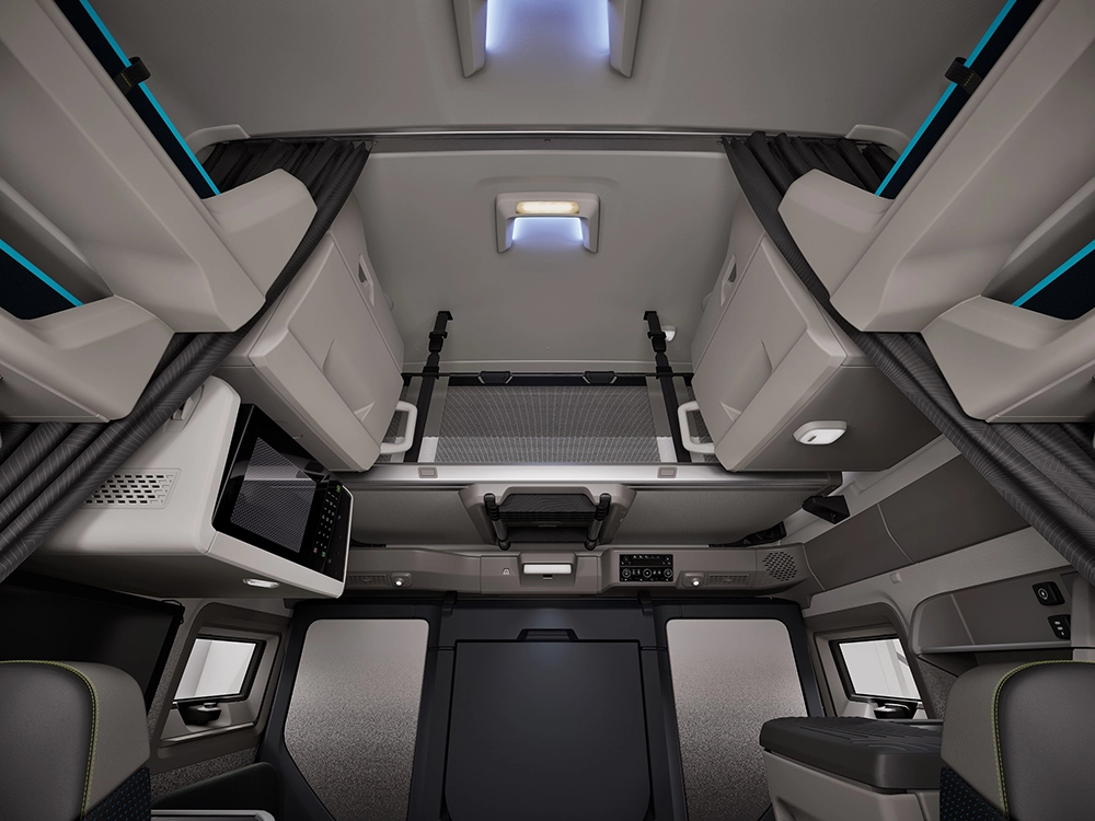 Used Volvo VNL 860 high-roof sleeper overhead console view