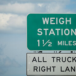 DOT Blitz Week 2025 - highway sign for weigh station